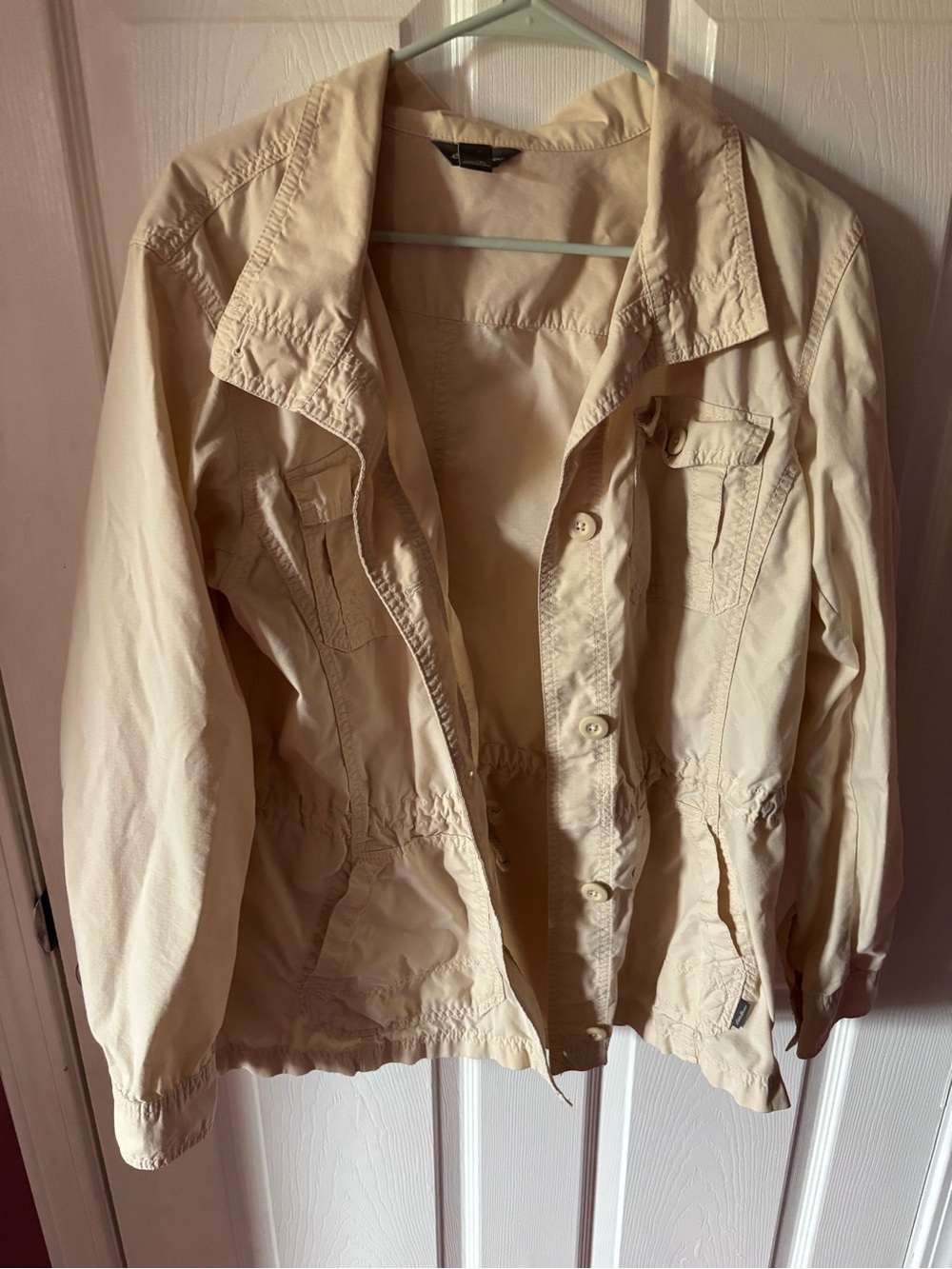 Eddie Bauer Cream Utility Jacket with Button Front
